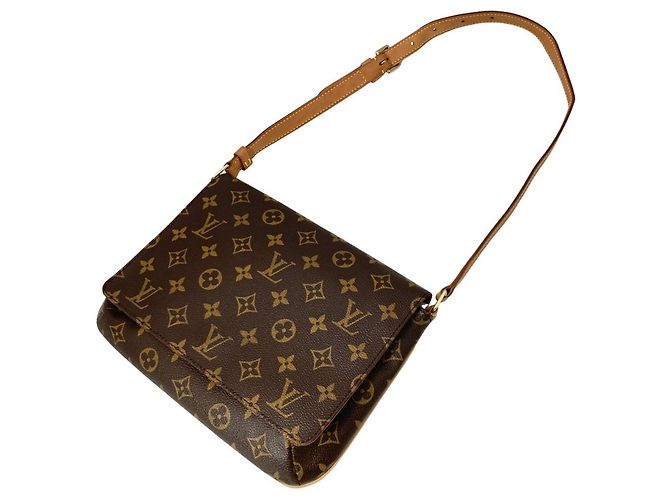 Borsa a Spalla Louis Vuitton Monogram Musette Tango Marrone - vista 4