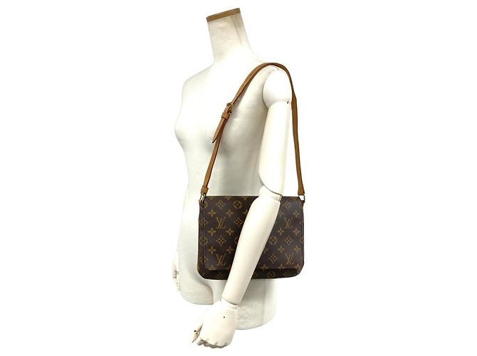 Borsa a Spalla Louis Vuitton Monogram Musette Tango Marrone - vista 8