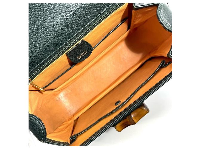 Borsa Gucci Bamboo in pelle verde - vista 6