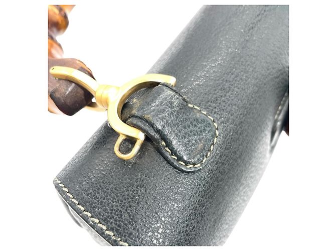 Borsa Gucci Bamboo in pelle verde - vista 9