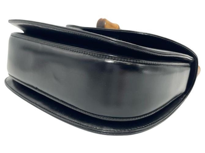 Borsa Gucci Bamboo in pelle nera Nero - vista 4