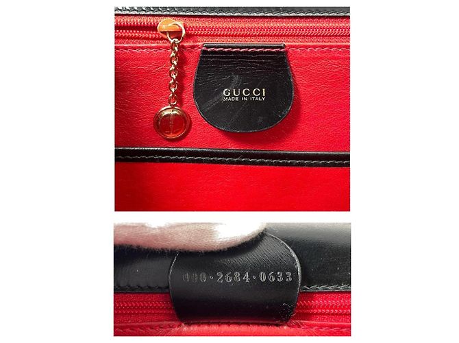 Borsa Gucci Bamboo in pelle nera Nero - vista 9