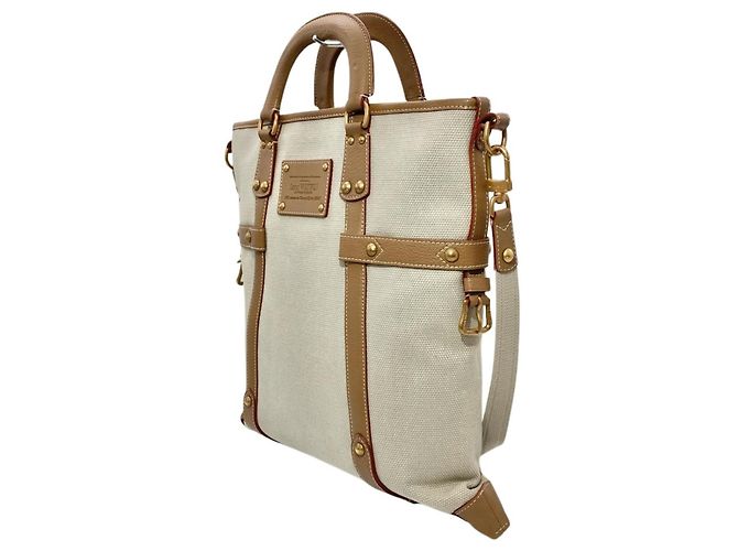 Borsa Tote Louis Vuitton Toal Trianon Poiple GM Beige - vista 2