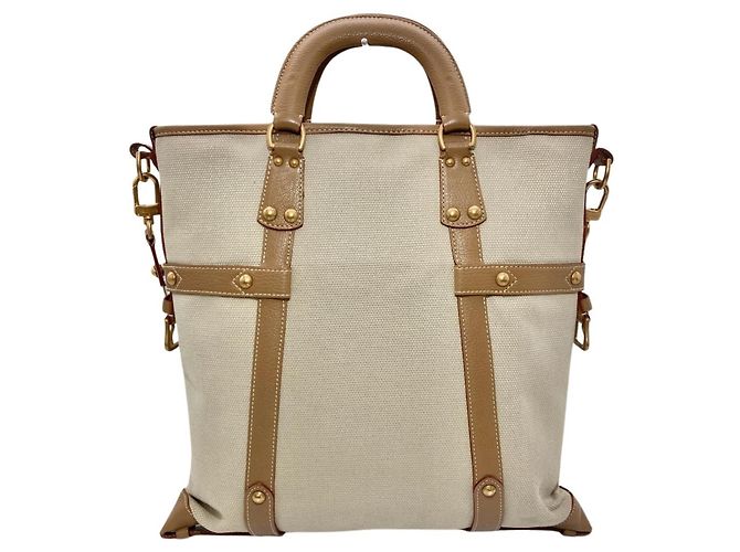 Borsa Tote Louis Vuitton Toal Trianon Poiple GM Beige - vista 3