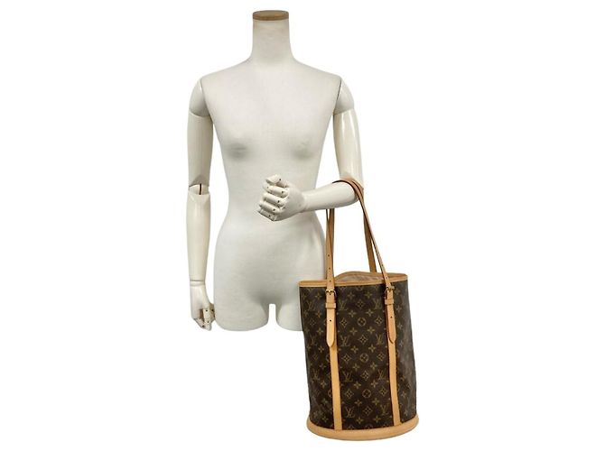 Borsa Tote Louis Vuitton Bucket GM Marrone - vista 12