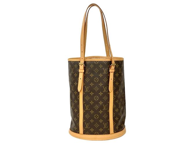 Borsa Tote Louis Vuitton Bucket GM Marrone - vista 3
