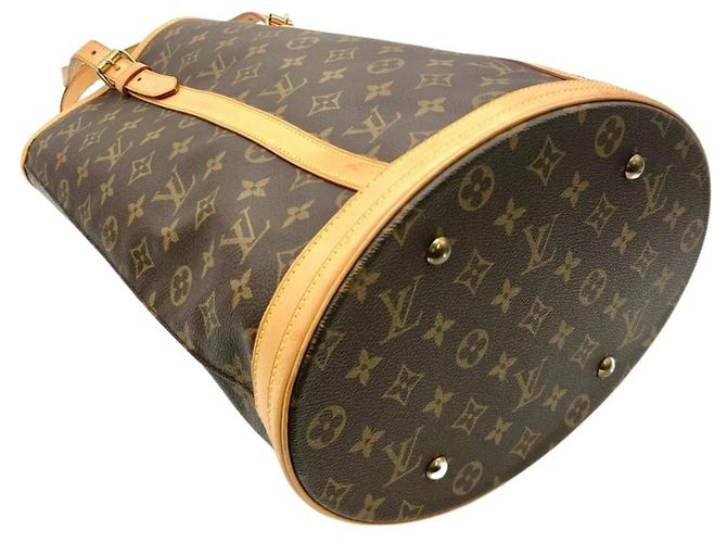 Borsa Tote Louis Vuitton Bucket GM Marrone - vista 4