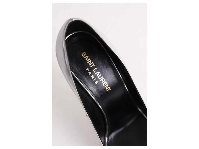 Saint Laurent Tacchi argentati Argento - vista 4
