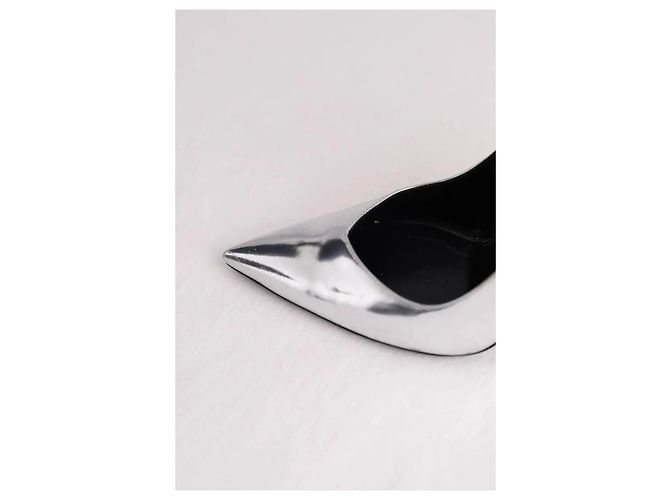 Saint Laurent Tacchi argentati Argento - vista 5