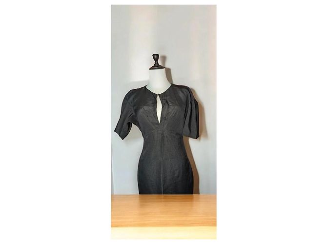 Prada schwarzes Leinenkleid - Ansicht 5