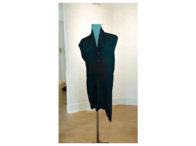 Helmut Lang Minimalistisches Schwarzes Kleid - Ansicht 2
