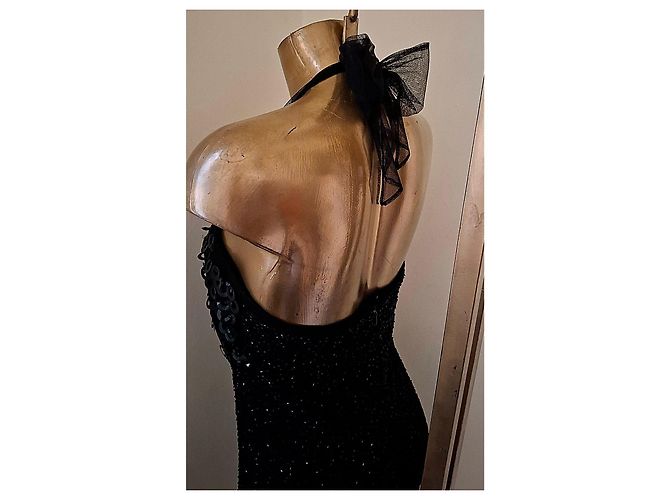 Marvel by La Perla Vintage Abendkleid Schwarz - Ansicht 14