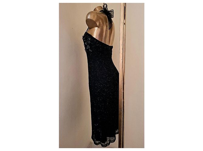 Marvel by La Perla Vintage Abendkleid Schwarz - Ansicht 15
