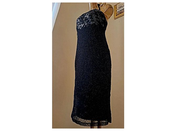 Marvel by La Perla Vintage Abendkleid Schwarz - Ansicht 16