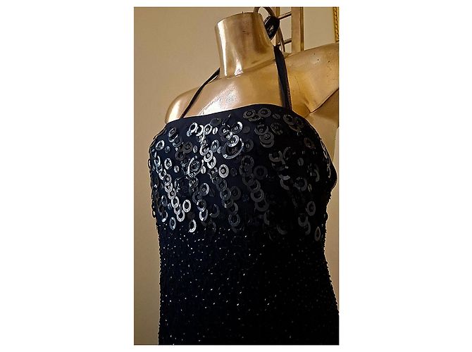 Marvel by La Perla Vintage Abendkleid Schwarz - Ansicht 17