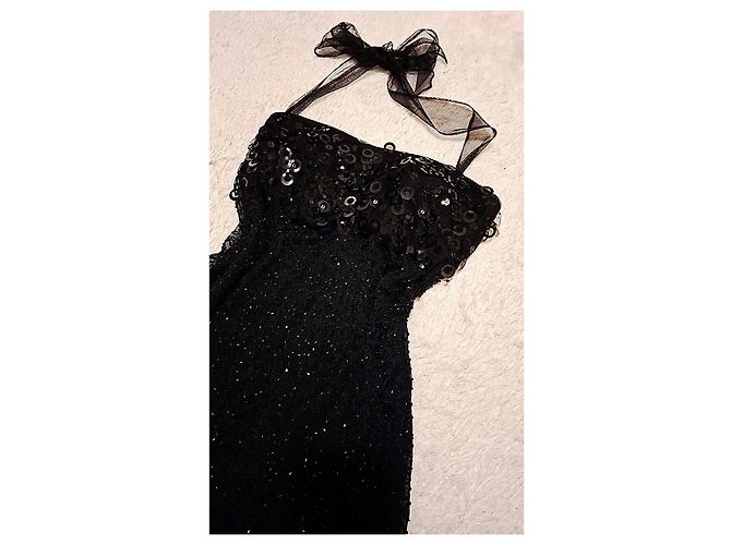 Marvel by La Perla Vintage Abendkleid Schwarz - Ansicht 4