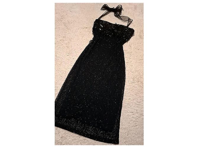 Marvel by La Perla Vintage Abendkleid Schwarz - Ansicht 5