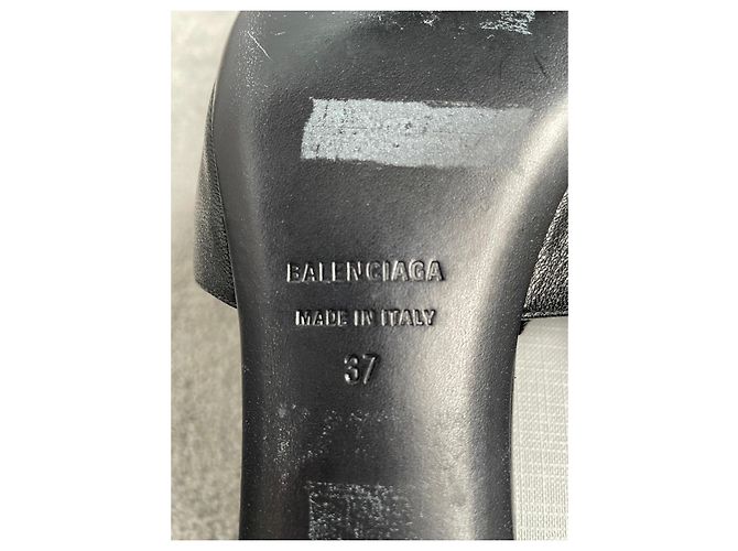 Balenciaga BB Sandali in Pelle Nera Nero - vista 10