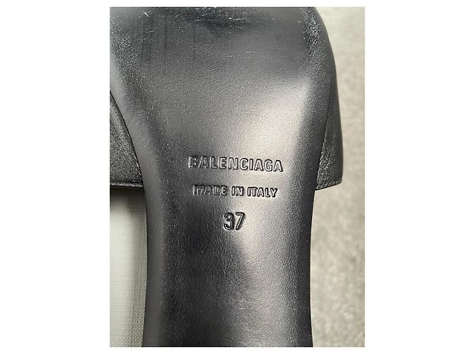 Balenciaga BB Sandali in Pelle Nera Nero - vista 11