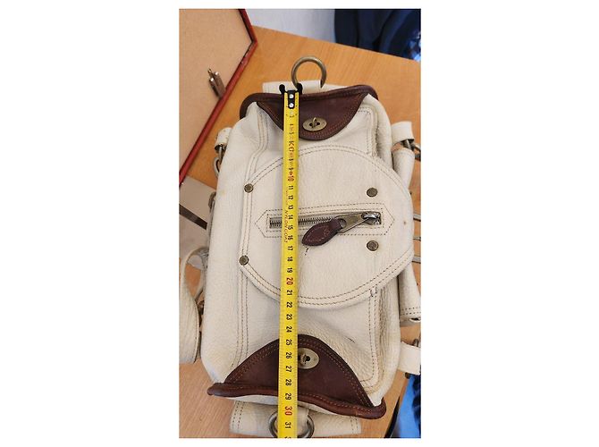 Borsa Mulberry in pelle bianca e marrone Bianco - vista 5