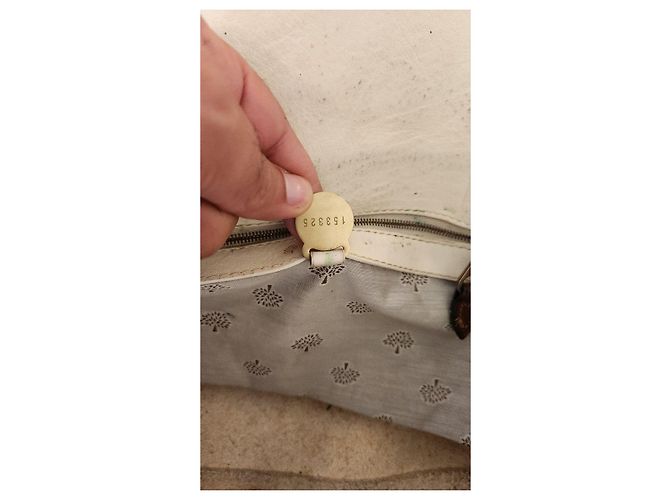 Borsa Mulberry in pelle bianca e marrone Bianco - vista 7