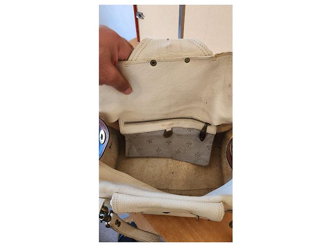 Borsa Mulberry in pelle bianca e marrone Bianco - vista 8