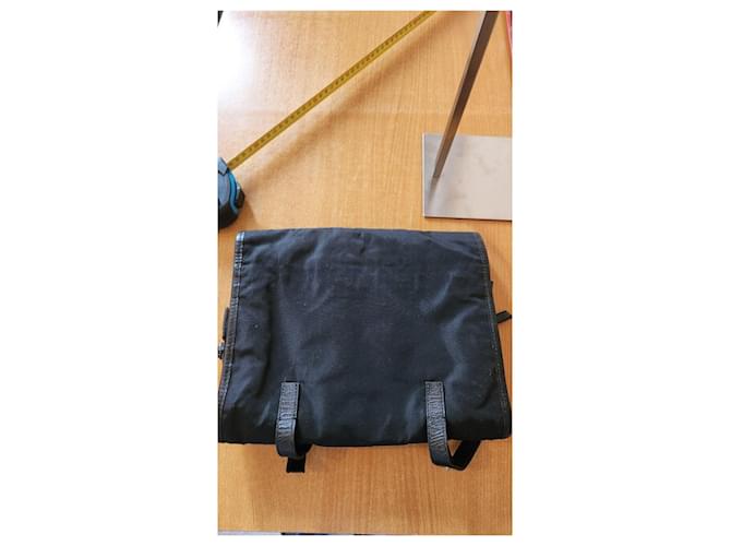 Prada Beauty case in nylon e pelle nero - vista 5
