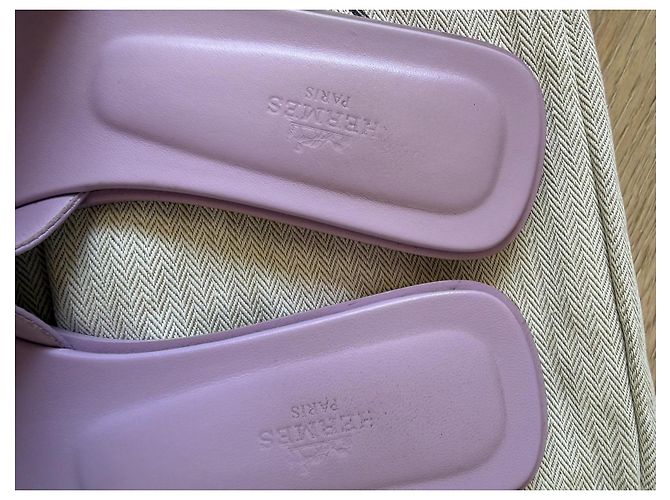 Sandali Hermès Oran in pelle Epsom - Ametista Lavanda - vista 5