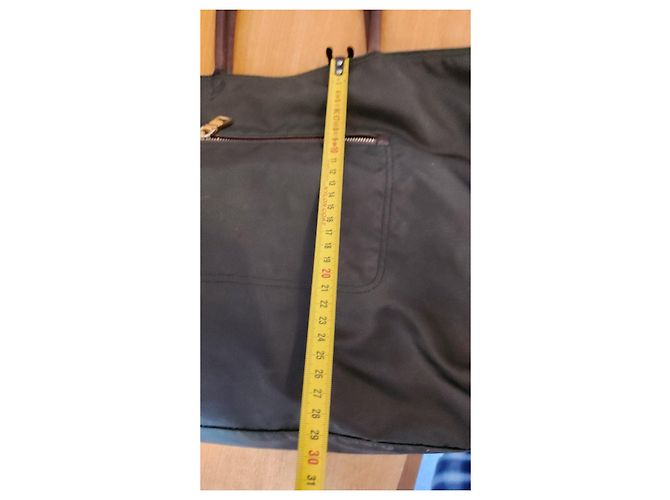 Prada Borsa Tote in Nylon Verde Scuro - vista 7