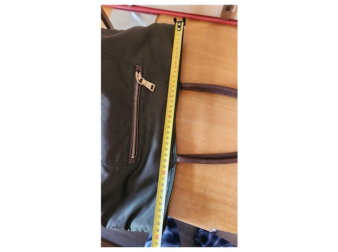 Prada Borsa Tote in Nylon Verde Scuro - vista 8
