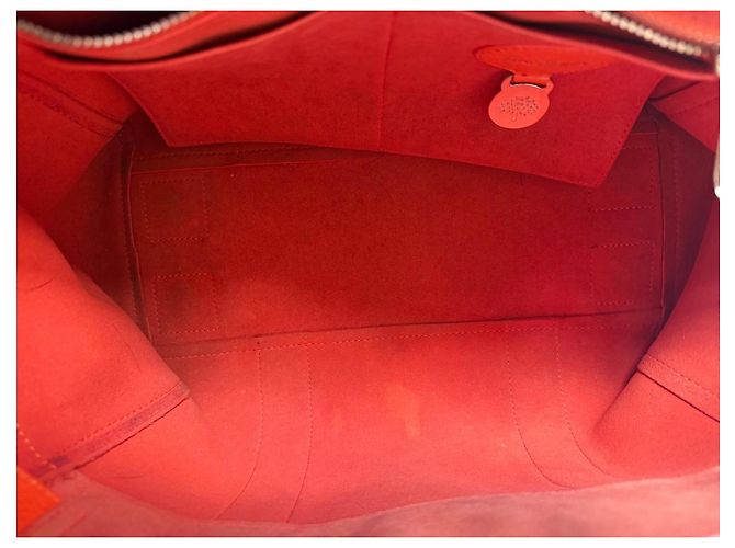 Mulberry Bayswater Borsa Tote in Pelle Arancione - vista 14