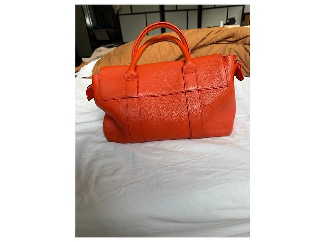 Mulberry Bayswater Borsa Tote in Pelle Arancione - vista 2
