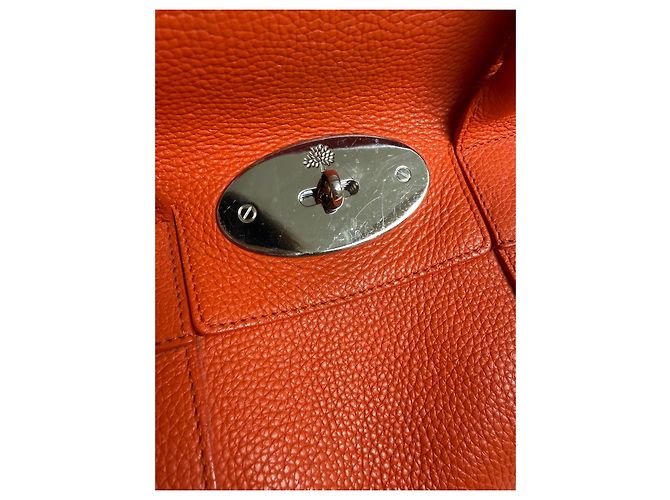 Mulberry Bayswater Borsa Tote in Pelle Arancione - vista 6