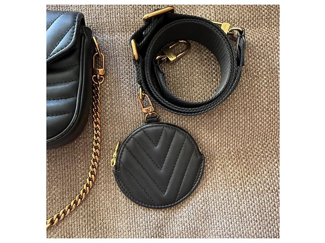 Multi Pochette Borsa a tracolla Louis Vuitton New Wave in pelle nera Nero - vista 8