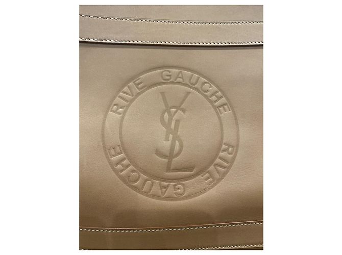 Shopping Monogramme Yves Saint Laurent Rive Gauche Leder-Shopper Beige - Ansicht 2