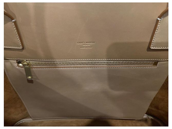 Shopping Monogramme Yves Saint Laurent Rive Gauche Leder-Shopper Beige - Ansicht 3