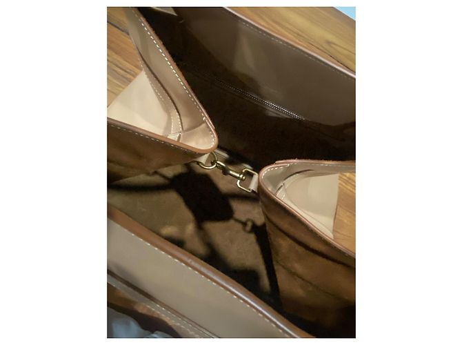 Shopping Monogramme Yves Saint Laurent Rive Gauche Leder-Shopper Beige - Ansicht 6
