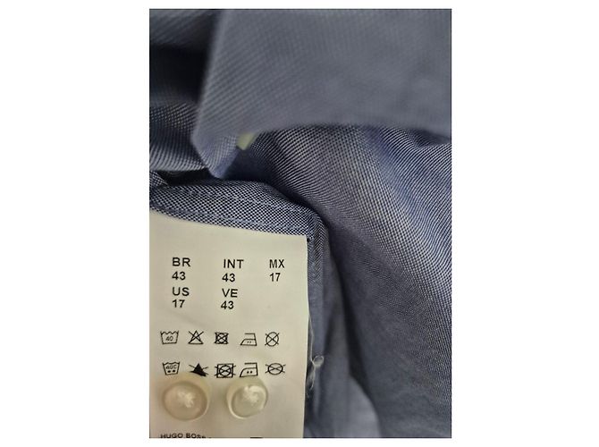 Hugo Boss Camicia da Uomo Slim Fit Azzurra Blu - vista 4