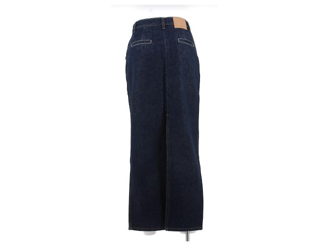 Magda Butrym Gonna lunga in denim blu grezzo - vista 2