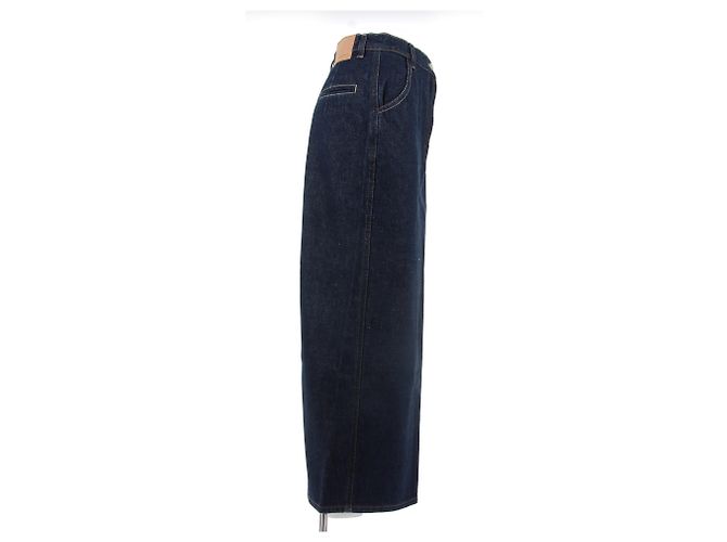 Magda Butrym Gonna lunga in denim blu grezzo - vista 4