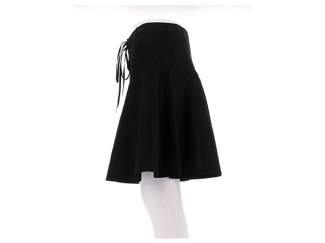 Falda negra de encaje Alaïa Negro - vista 4