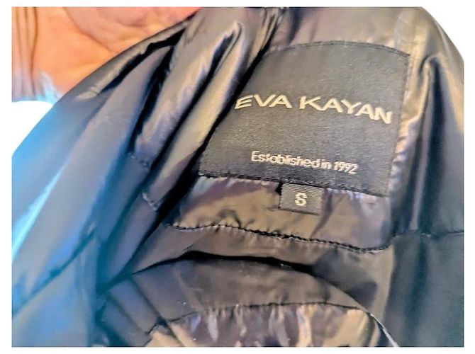Eva Kayan Black Leather-Effect Oversize Bomber Jacket - view 2