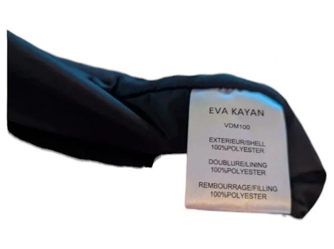Eva Kayan Black Leather-Effect Oversize Bomber Jacket - view 4
