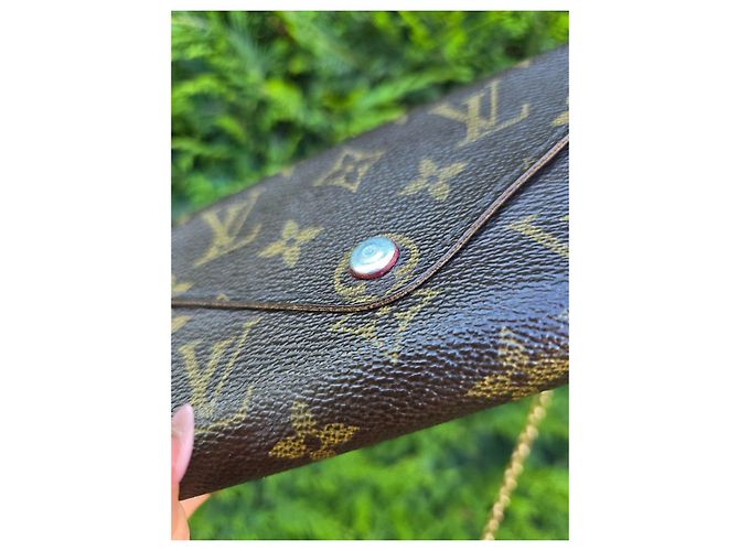 Pochette Félicie Portafoglio Louis Vuitton Monogram Pochette Felicie Marrone - vista 10