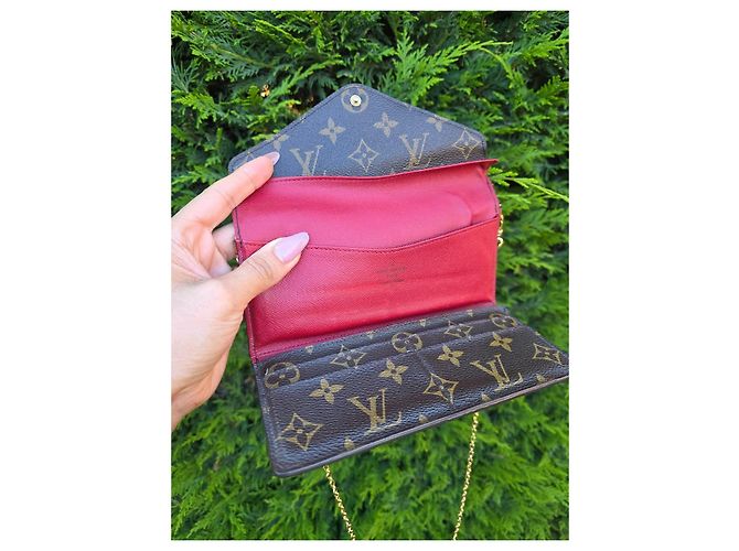Pochette Félicie Portafoglio Louis Vuitton Monogram Pochette Felicie Marrone - vista 4