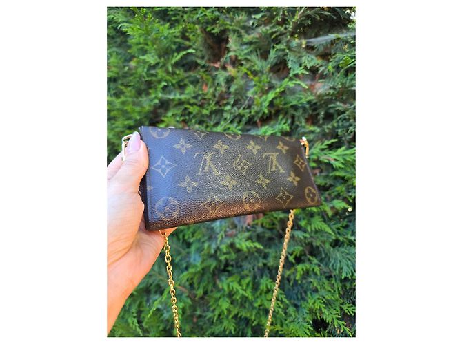 Pochette Félicie Portafoglio Louis Vuitton Monogram Pochette Felicie Marrone - vista 6