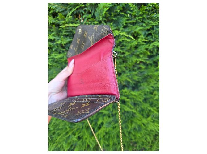 Pochette Félicie Portafoglio Louis Vuitton Monogram Pochette Felicie Marrone - vista 7