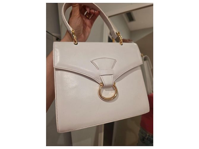 Céline Celine Borsa a mano Classica in pelle bianca Bianco - vista 13
