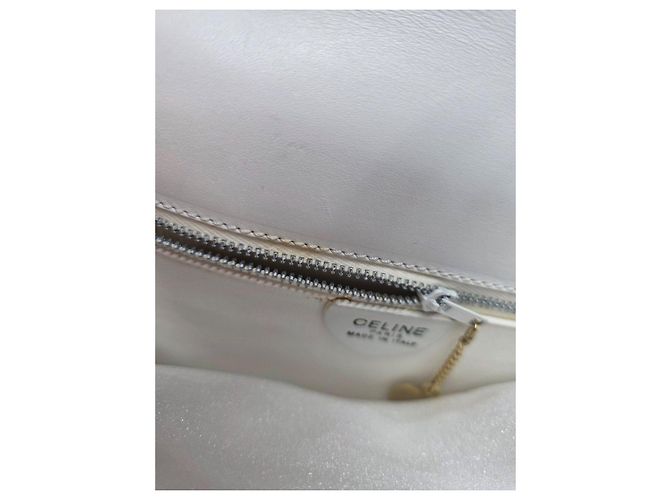 Céline Celine Borsa a mano Classica in pelle bianca Bianco - vista 5