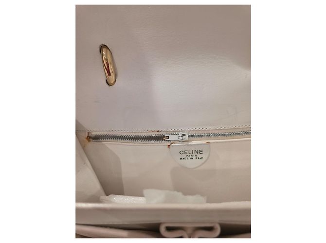 Céline Celine Borsa a mano Classica in pelle bianca Bianco - vista 7
